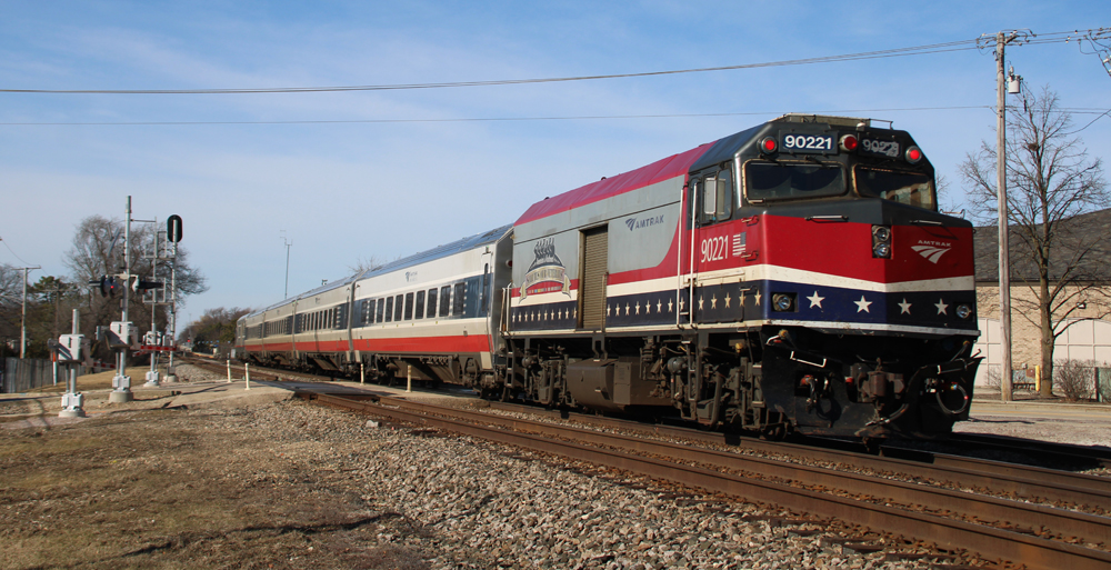 Passenger train with cab car