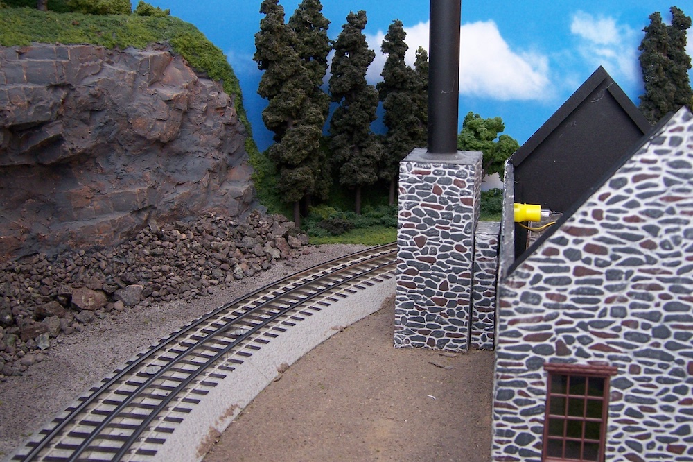 model of chimney on train layout