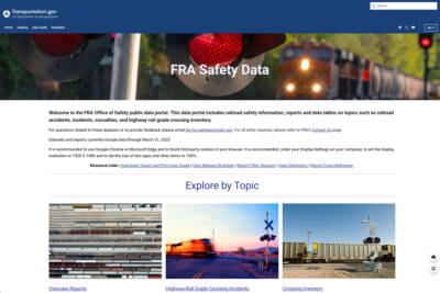 FRA introduces new rail safety data website