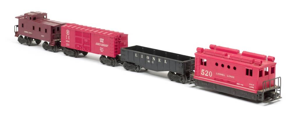 red and black model train set