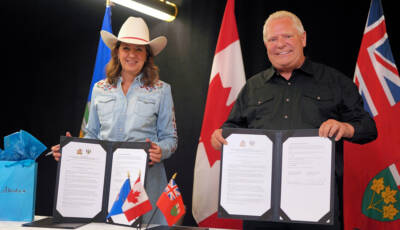 Premiers of Alberta, Ontario call for construction of rail routes, pipelines for natural-resource development