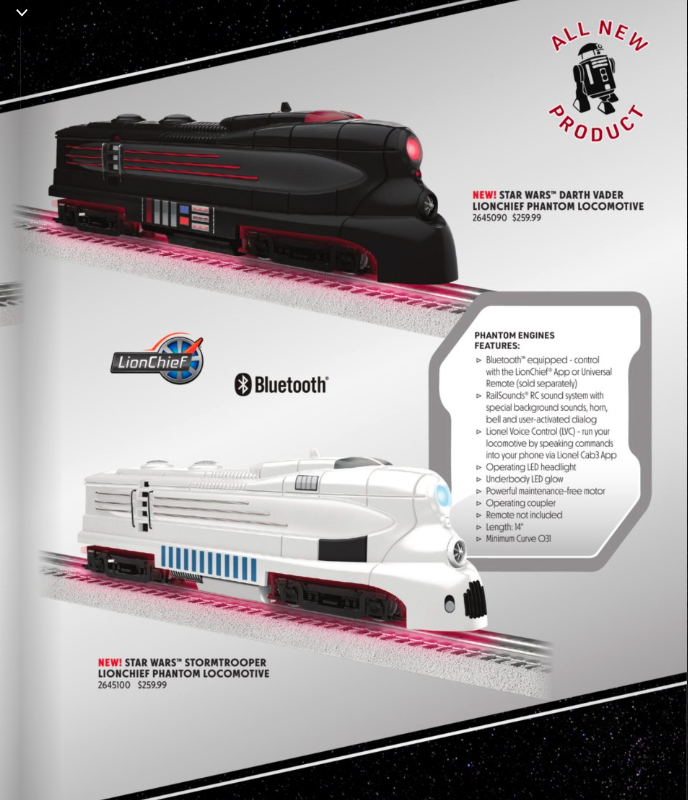 catalog page with two model locomotives