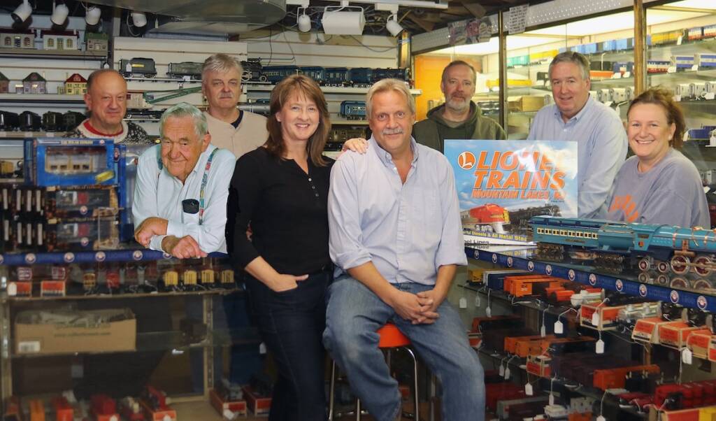 group of people in a hobby store