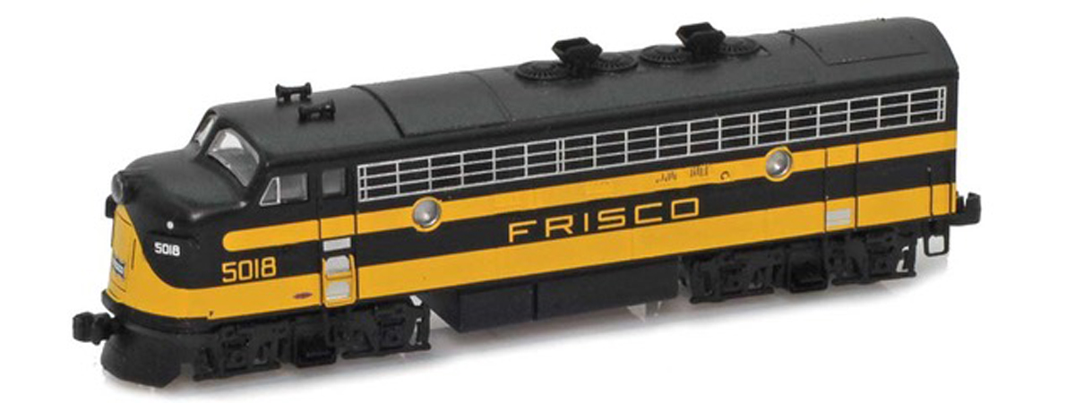 A black and yellow model locomotive