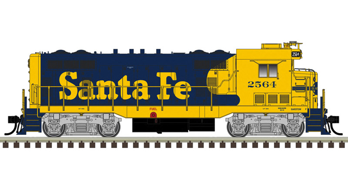 A blue and yellow model locomotive