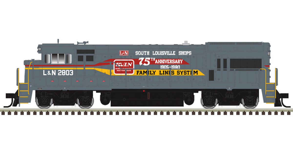 A gray model locomotive