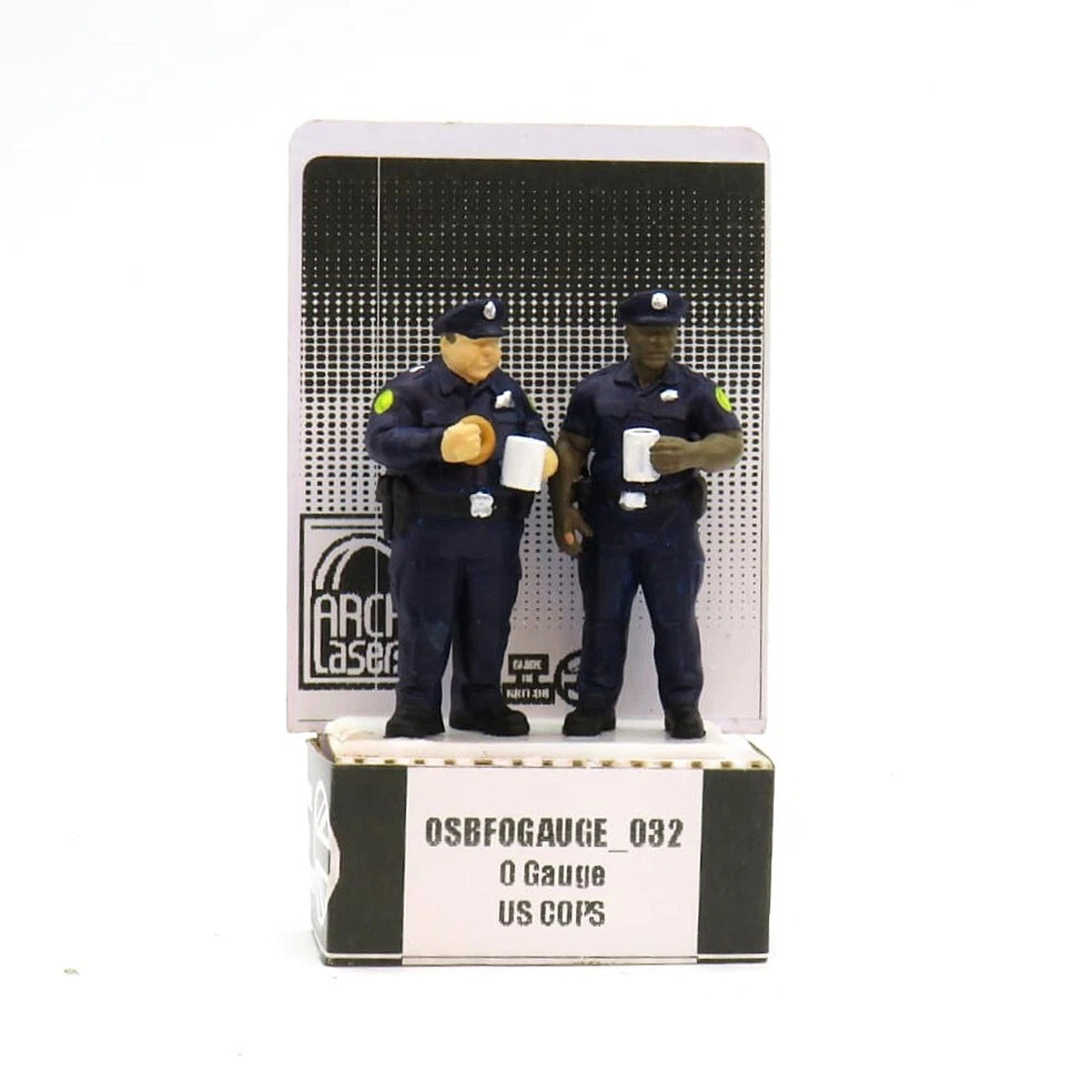 Two model police officer figures