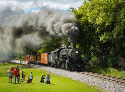News photo: Soo Line No. 1003 makes 2025 debut with NRHS event