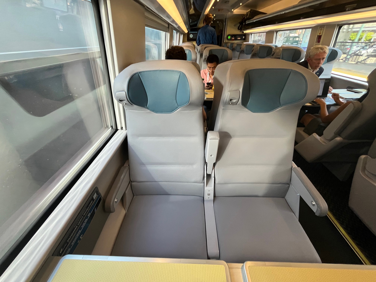 Interior of business class on new Acelas