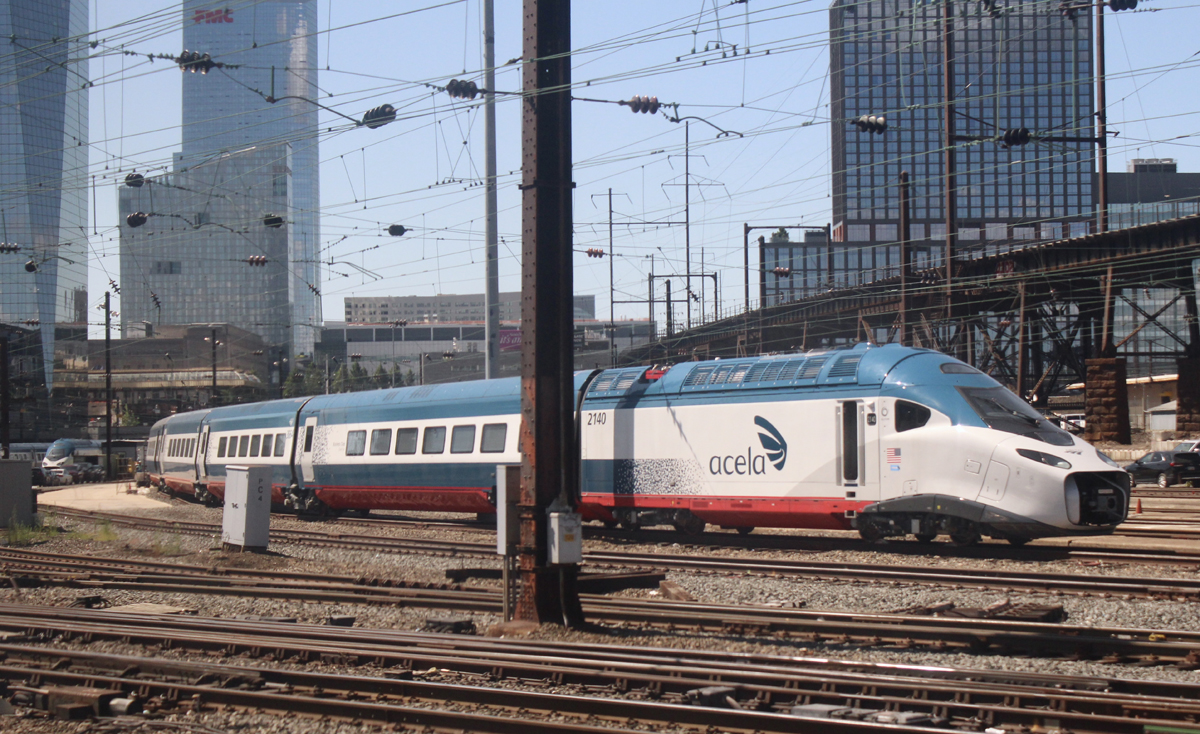 Acela trainset as viewed from onboard train