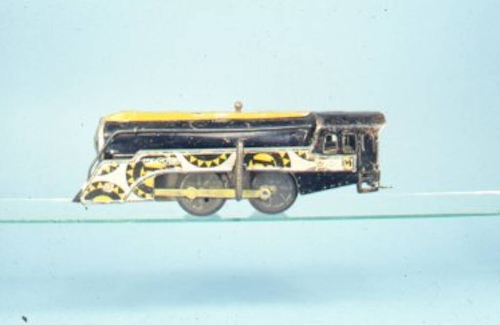 vintage lithographed model train
