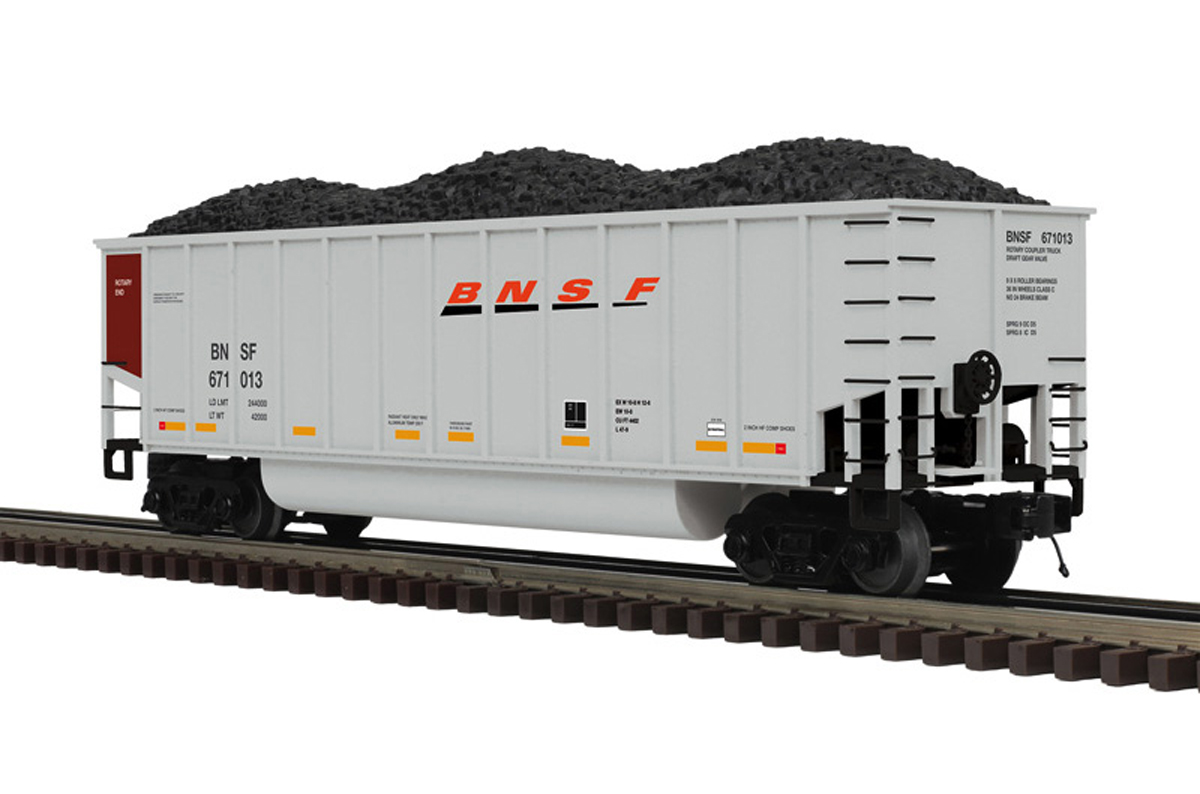 A gray model coalporter car