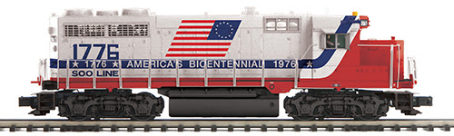 patriotic model locomotive