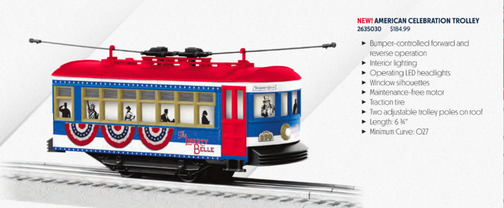 patriotic model trolley