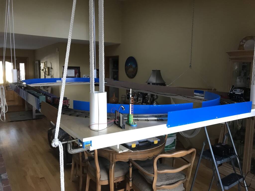 corner of elevated layout with ropes