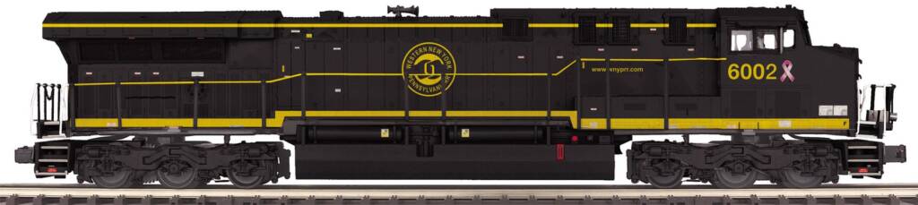 black and yellow model locomotive