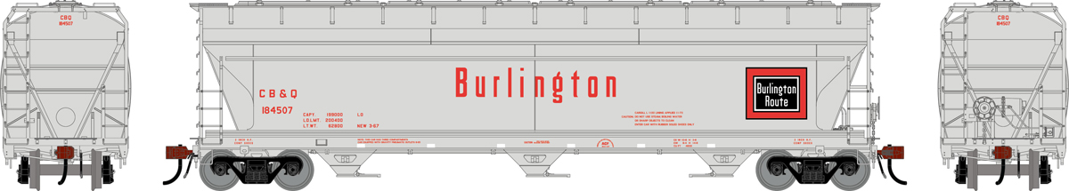 A white model freight car with red lettering