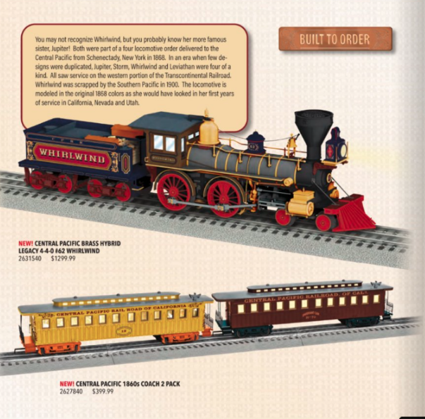 Lionel catalog page