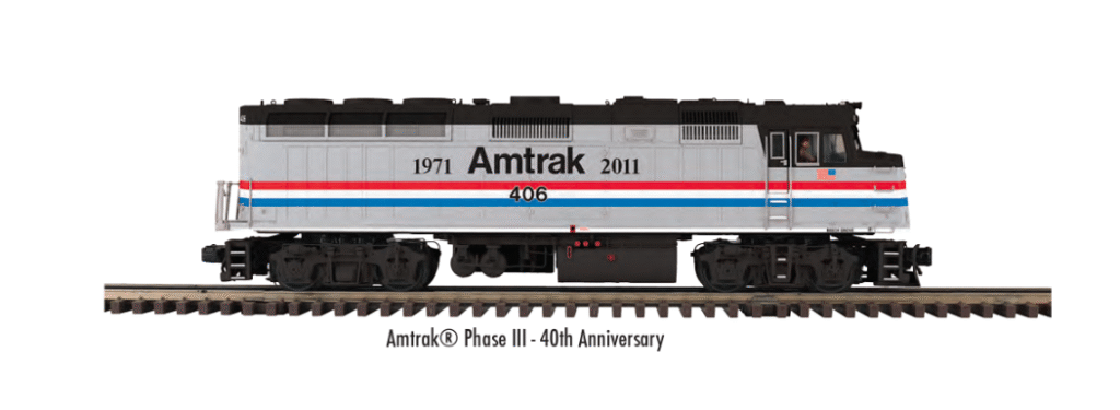 silver model locomotive