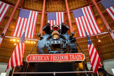 American Freedom Train No. 1 unveiled after cosmetic restoration