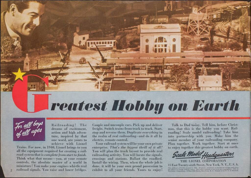 vintage catalog page with smiling man