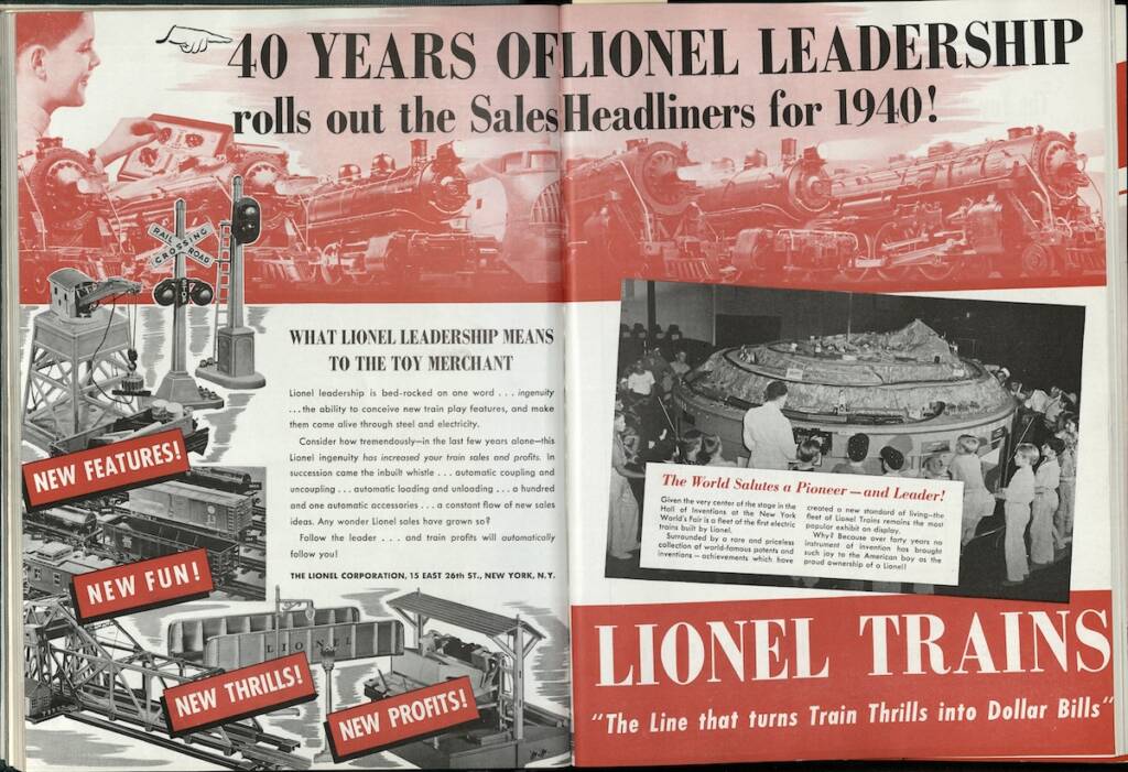 vintage Lionel trains advertisement