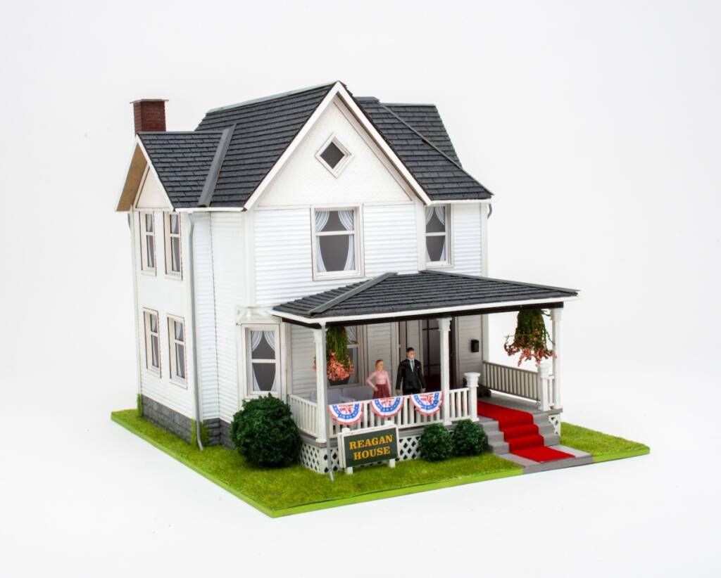 white model house