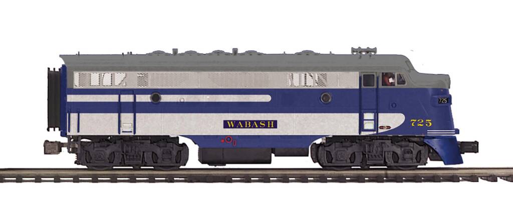blue and silver model locomotive