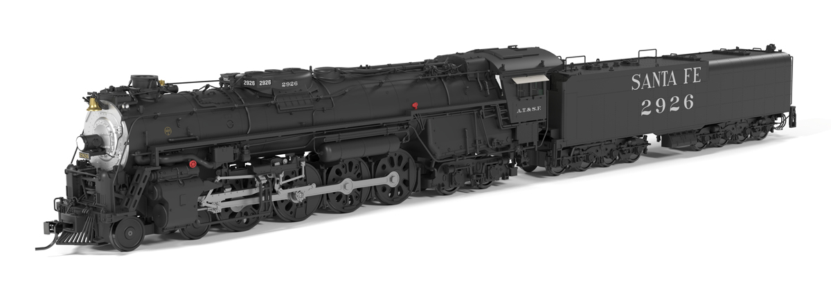 A black model steam locomotive
