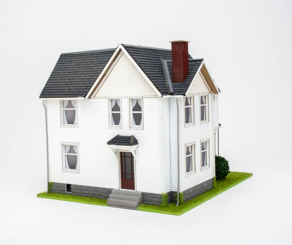back of white model house