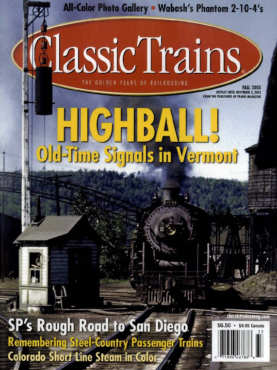 Classic Trains, Fall 2003