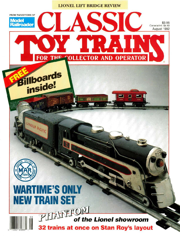 Classic Toy Trains, August 1992