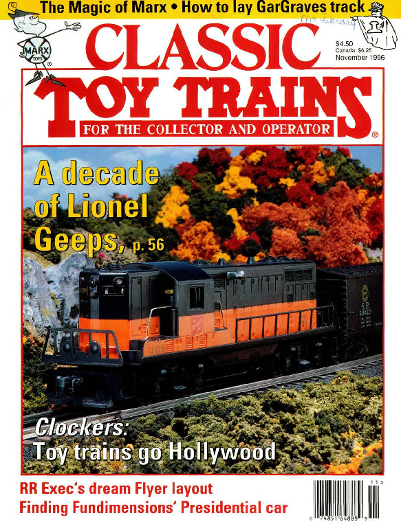 Classic Toy Trains, November 1996