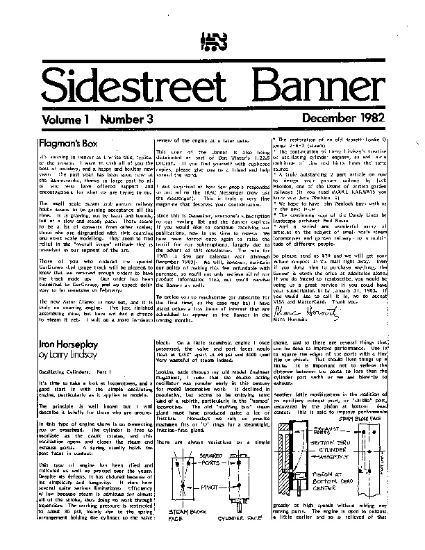 Sidestreet Banner, December 1982