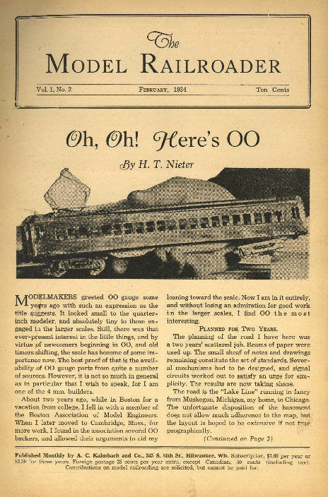 Model Railroader, February 1934