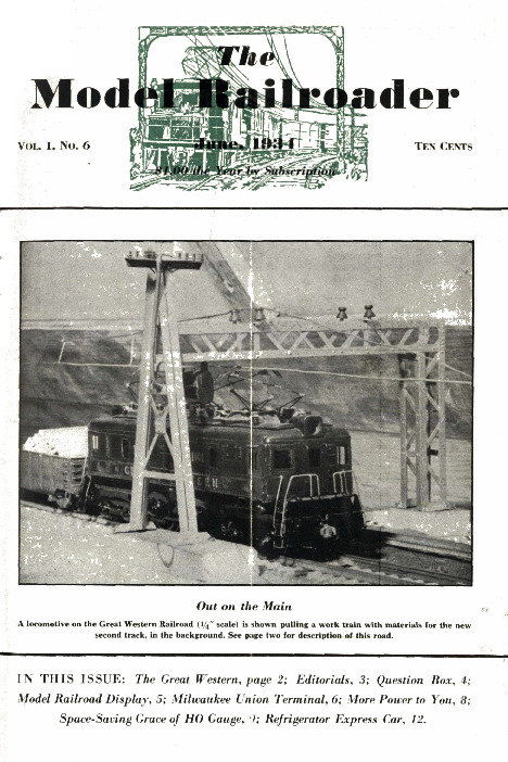 Model Railroader, June 1934