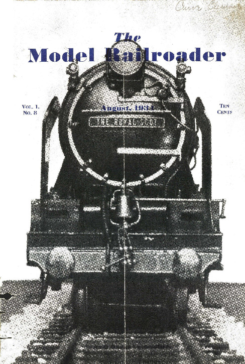 Model Railroader, August 1934