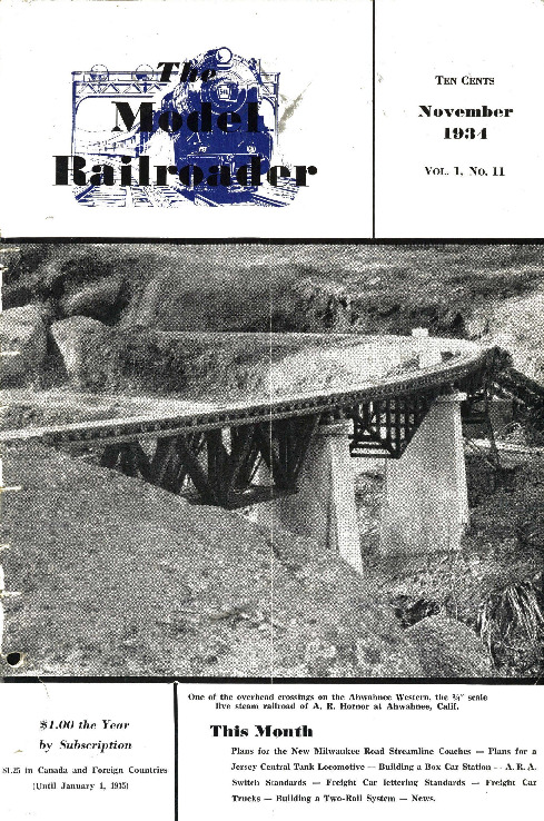 Model Railroader, November 1934