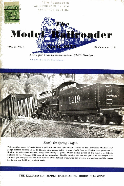 Model Railroader, April 1935