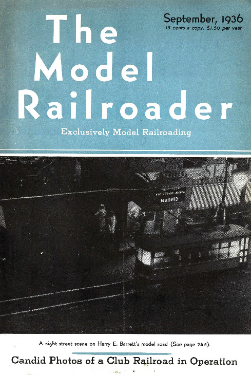Model Railroader, September 1936