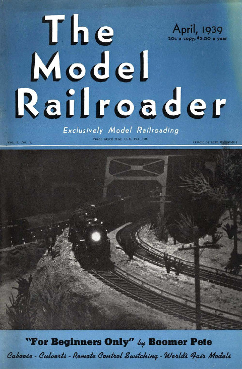 Model Railroader, April 1939