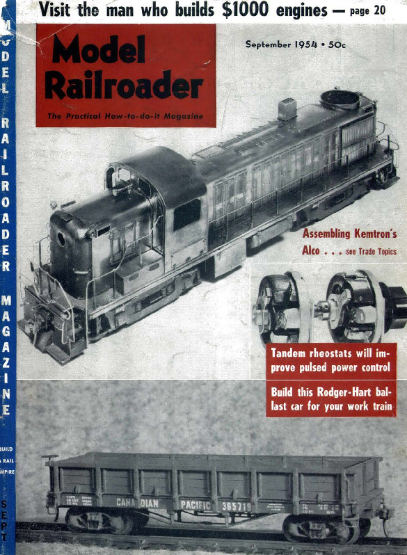 Model Railroader, September 1954