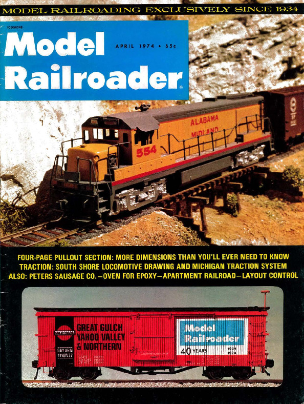 Model Railroader, April 1974