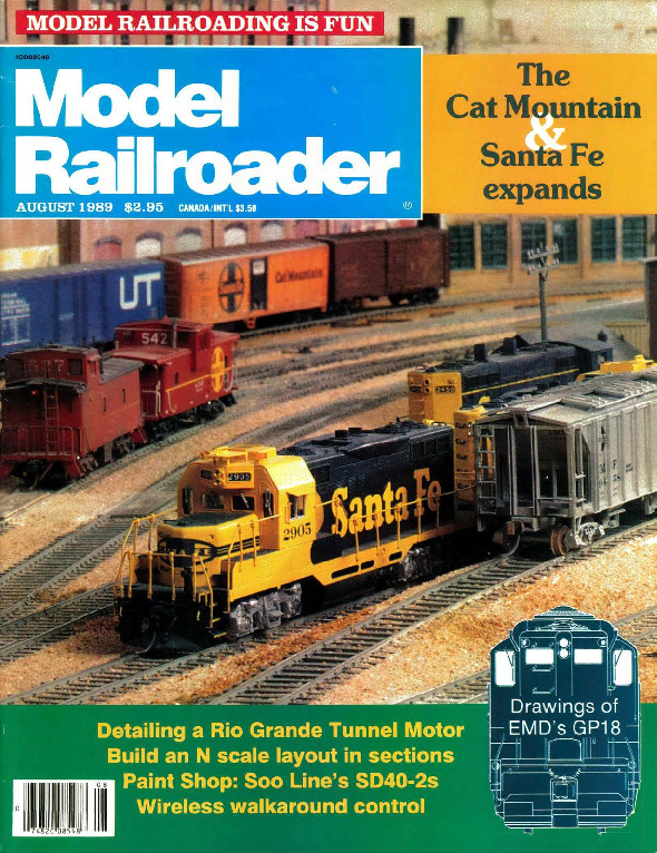 Model Railroader, August 1989