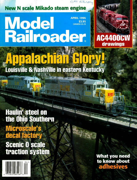 Model Railroader, April 1996