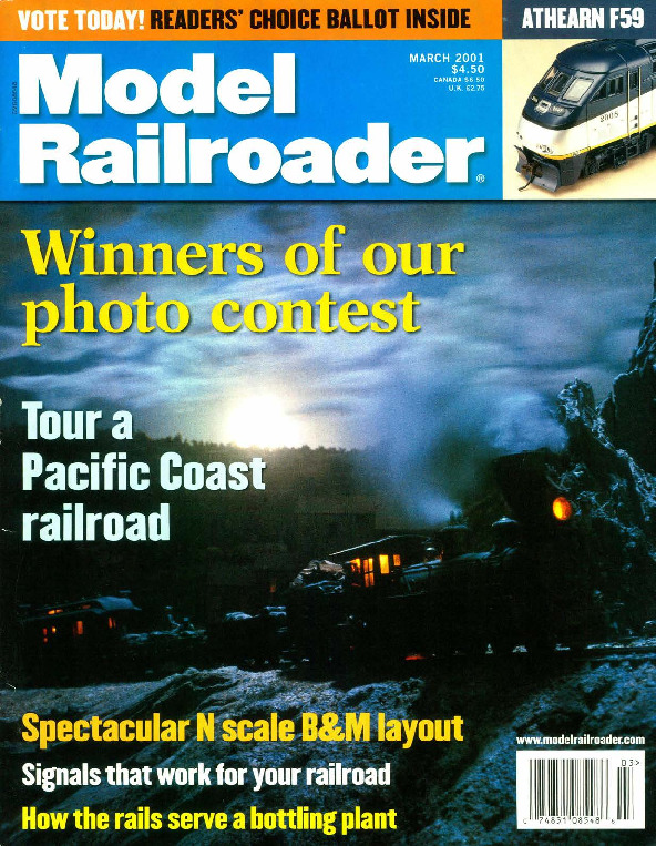 Model Railroader, March 2001