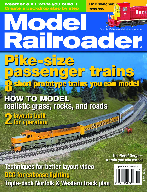 Model Railroader, March 2006