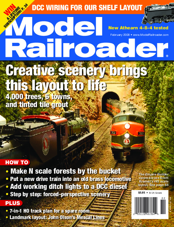 Model Railroader, February 2008