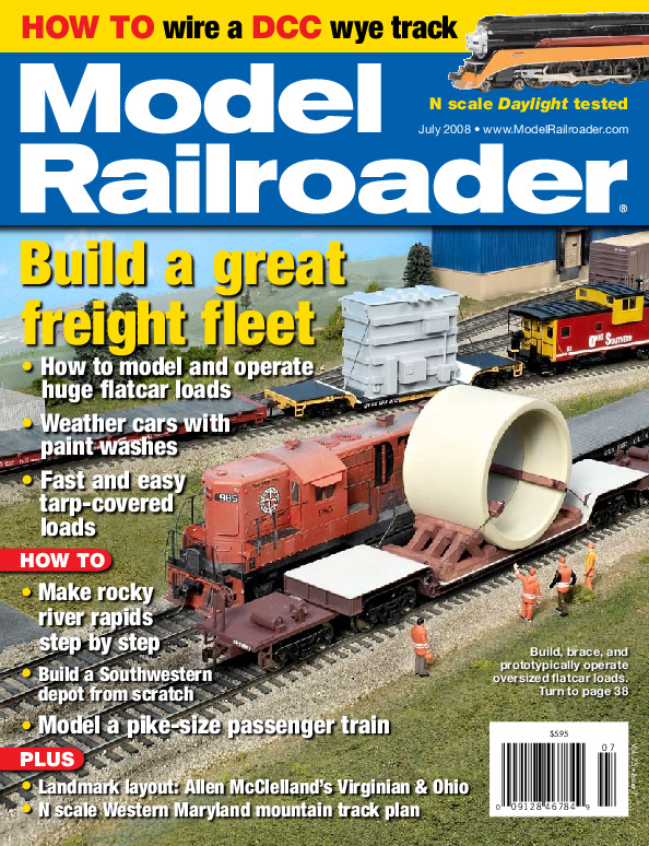 Model Railroader, July 2008