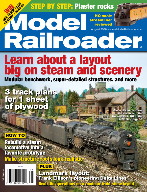 Model Railroader, August 2008